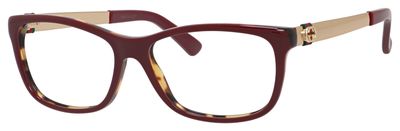  clear/burgundy havana
