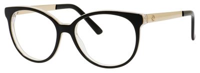  clear/black embossed