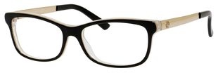  clear/black embossed