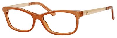  clear/coral embossed
