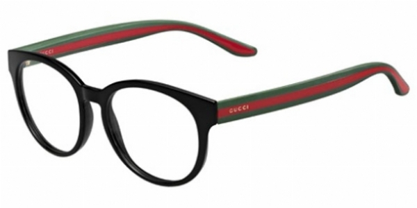  clear/black red green