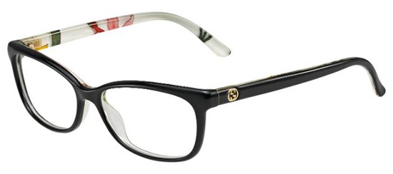  clear/black floral crystal