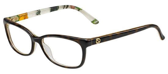  clear/havana floral crystal