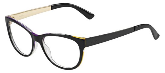  clear/black floral crystal gold