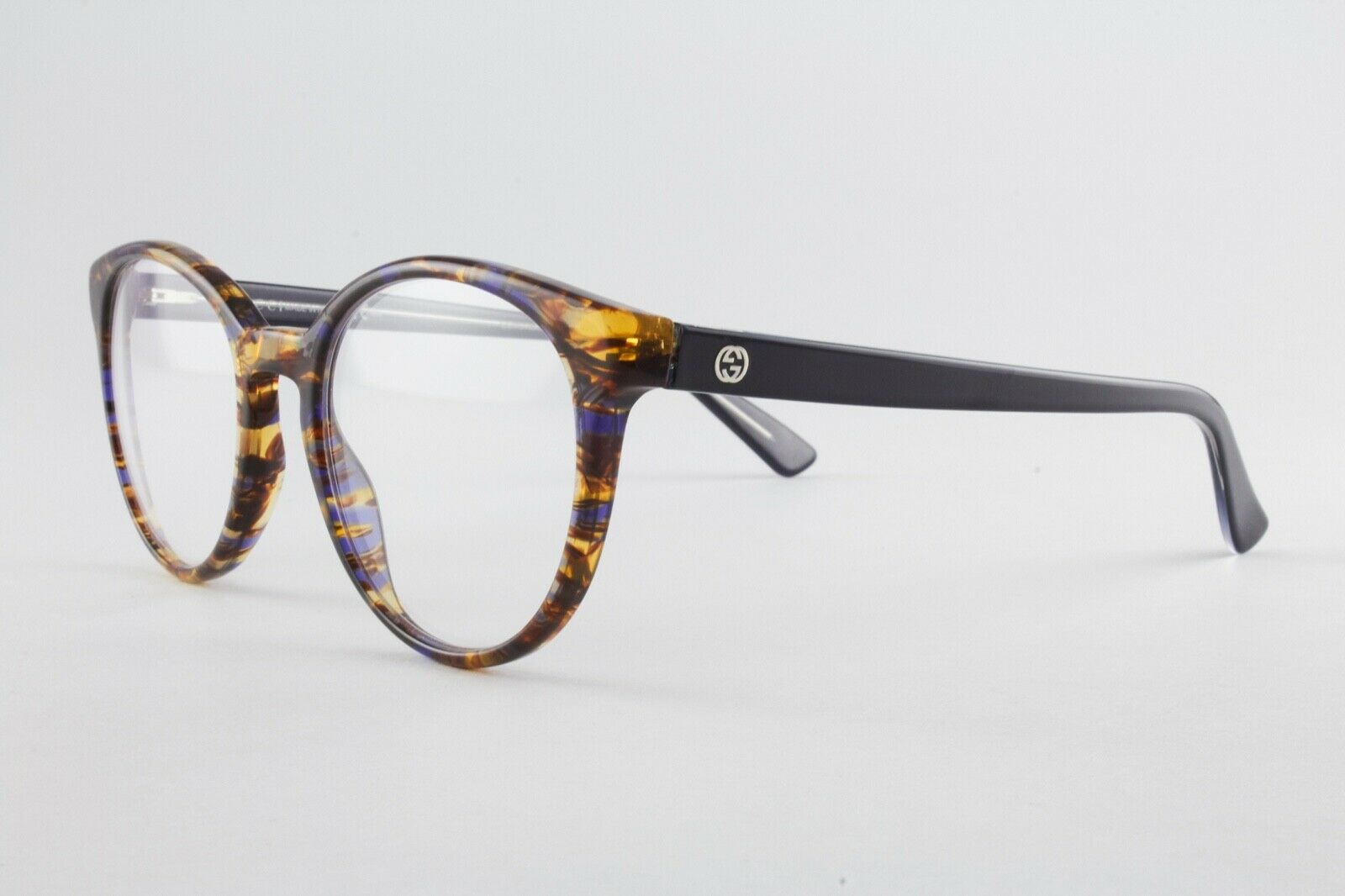  clear lens / blue brown marble