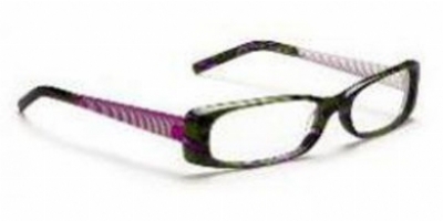  green purple fushia white metal/clear