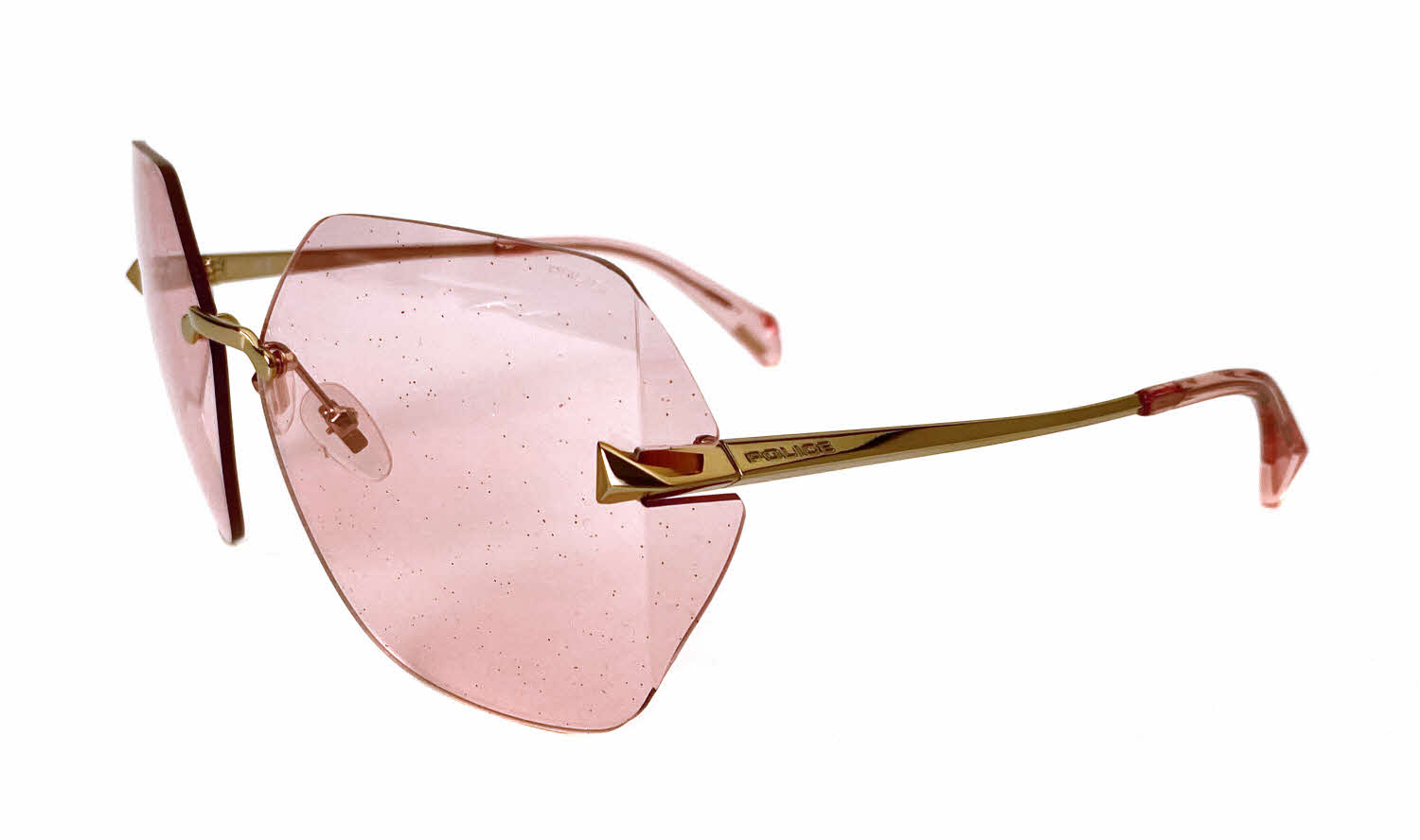  pink lenses with glitter/rose