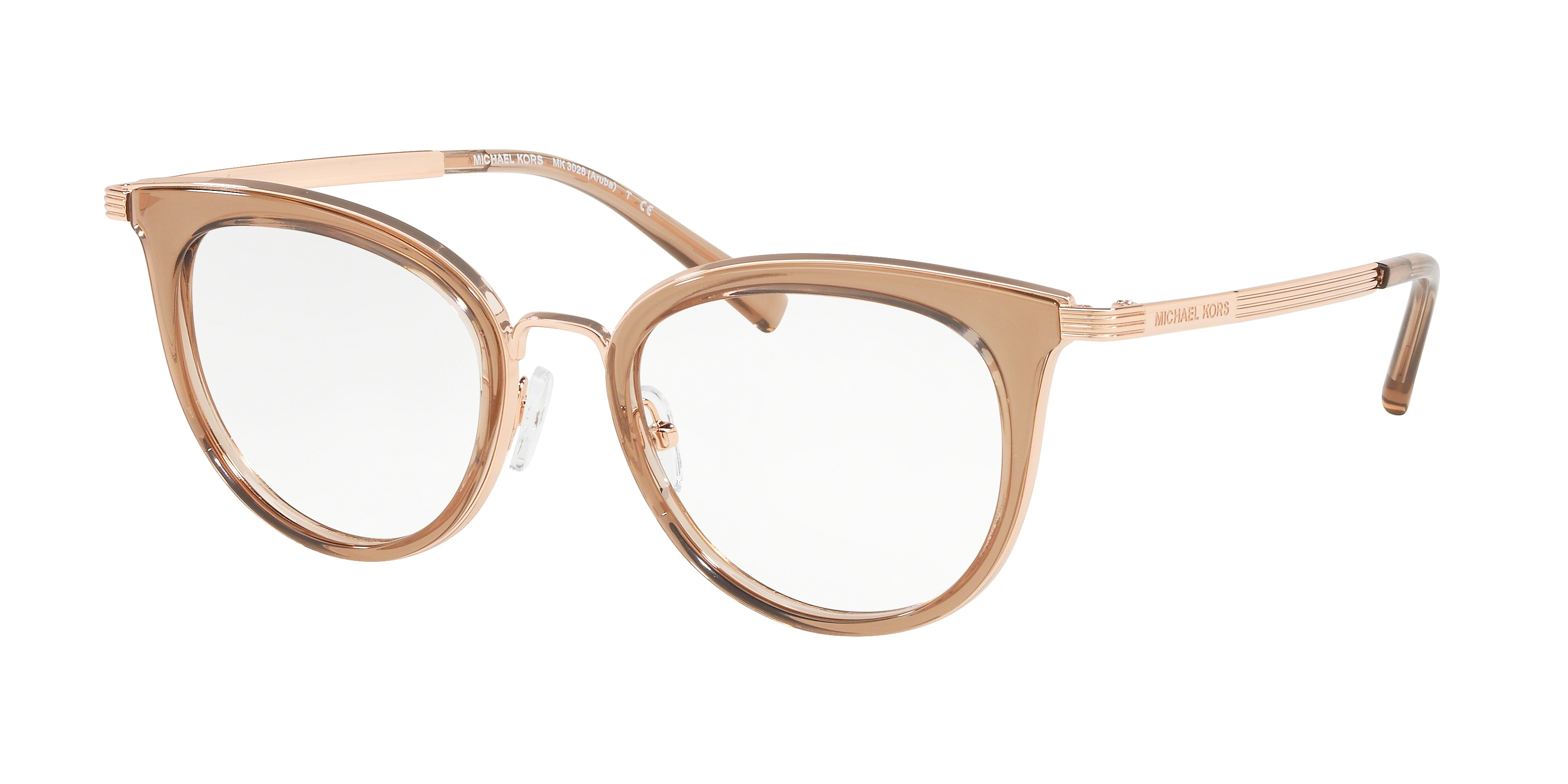  clear/rose gold