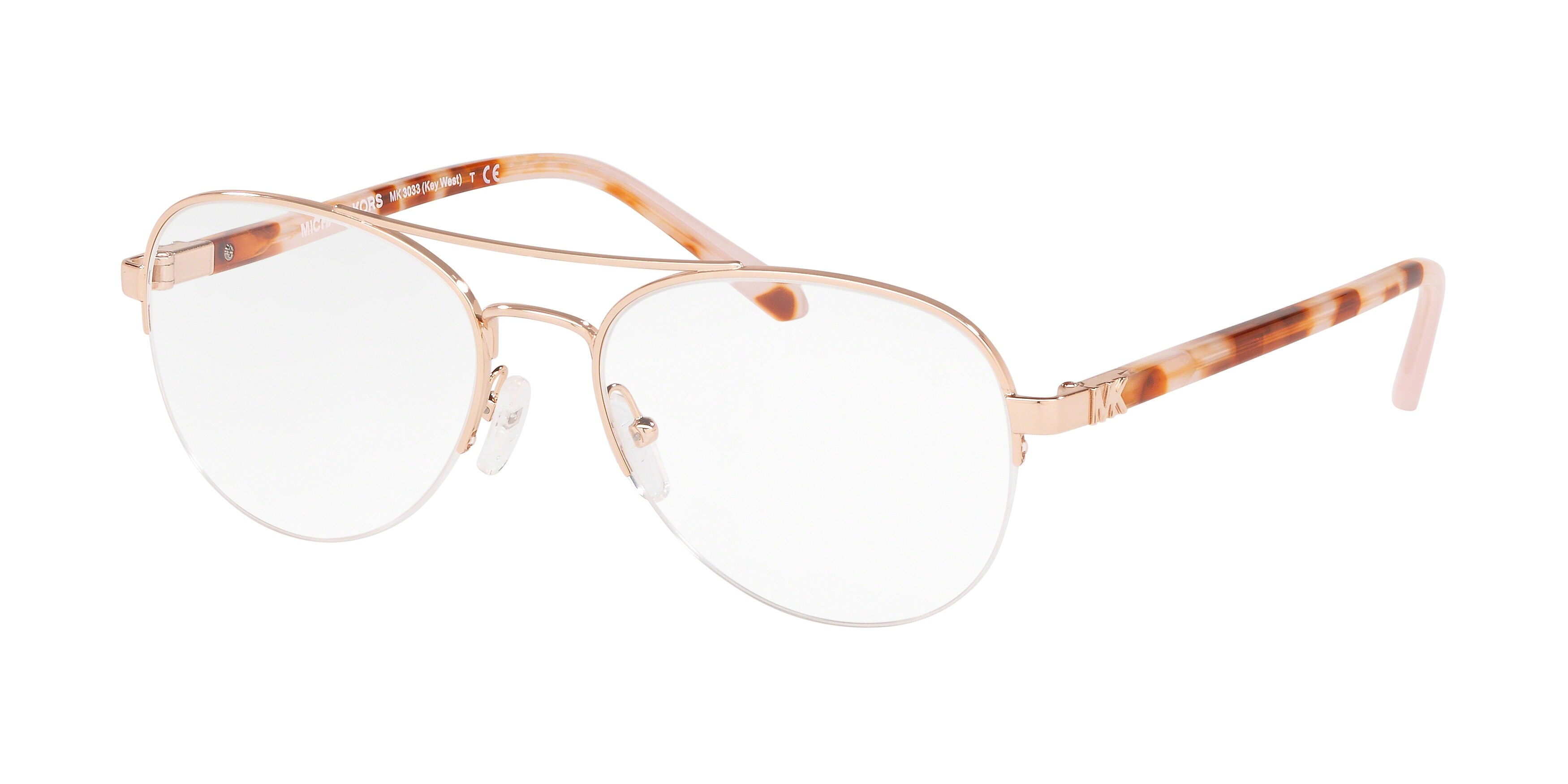  clear/rose gold
