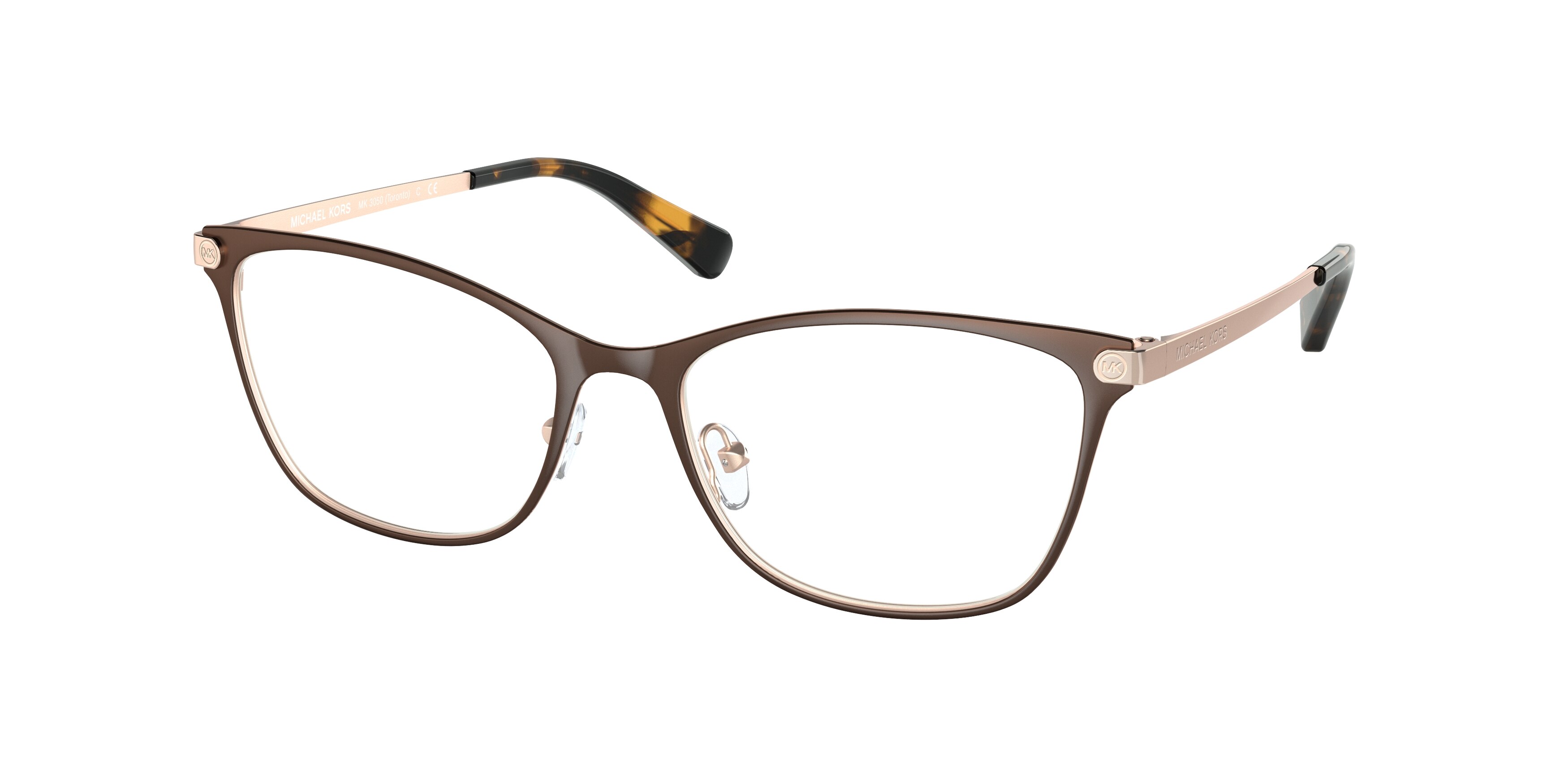  clear/satin brown