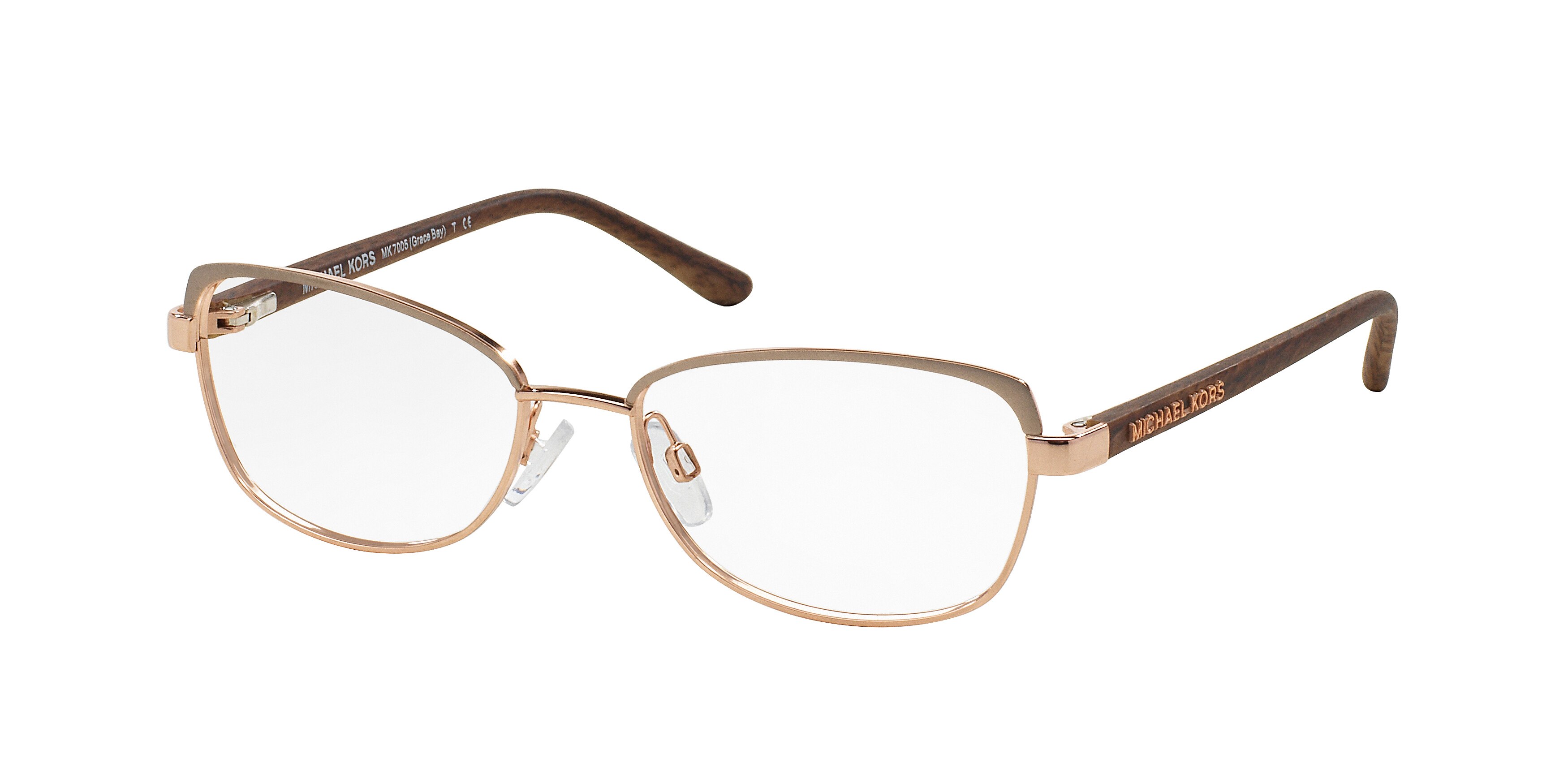  clear/rose gold sand