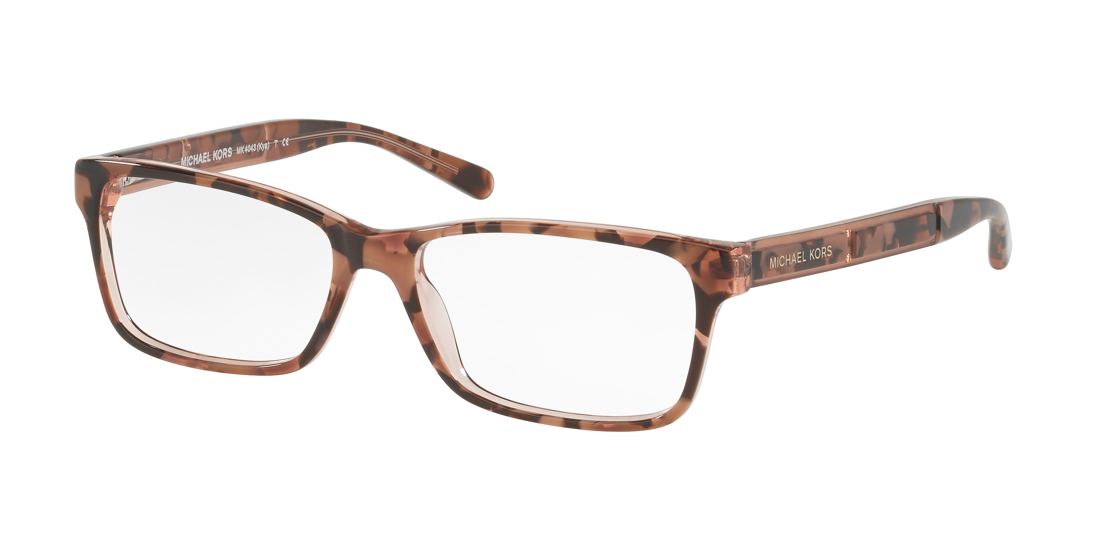  clear/pink tortoise graphic