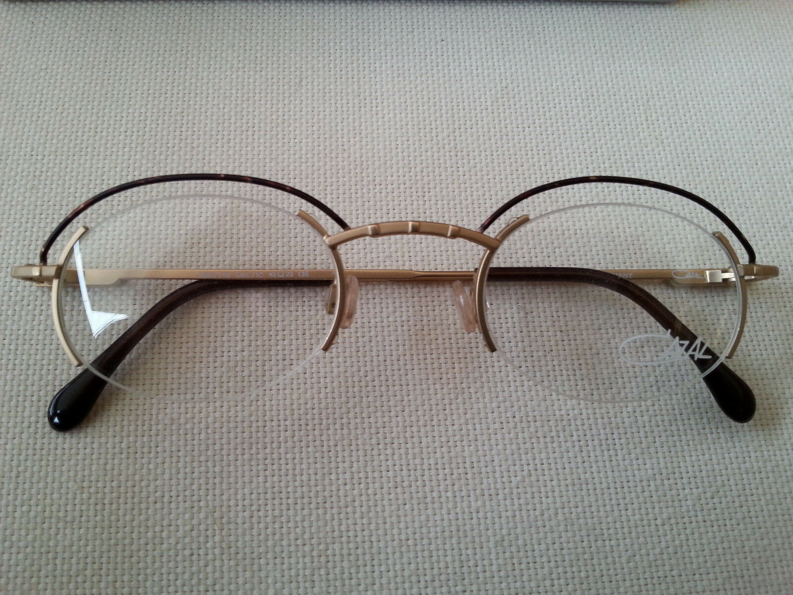  clear lens / matte gold dark brown