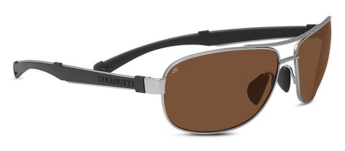  black polarized drivers/satin silver