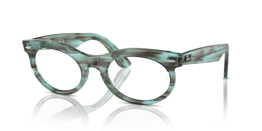  clear/striped transparent green