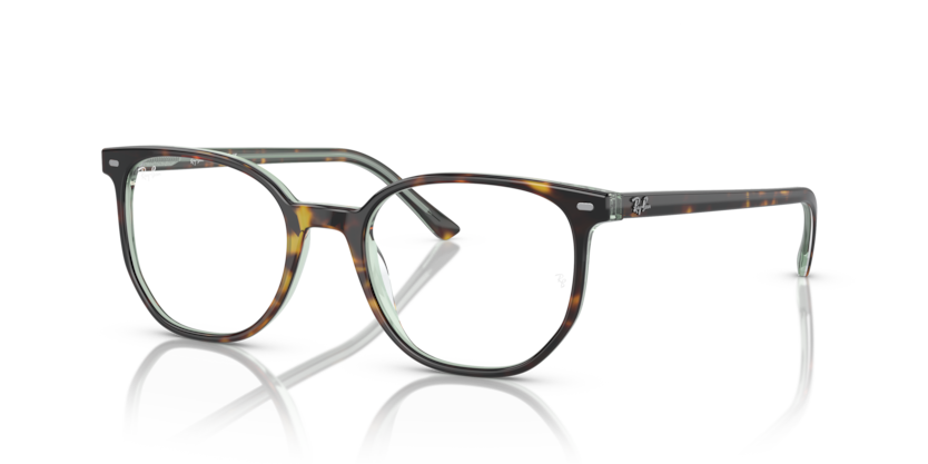  demo lens/havana on transparent green