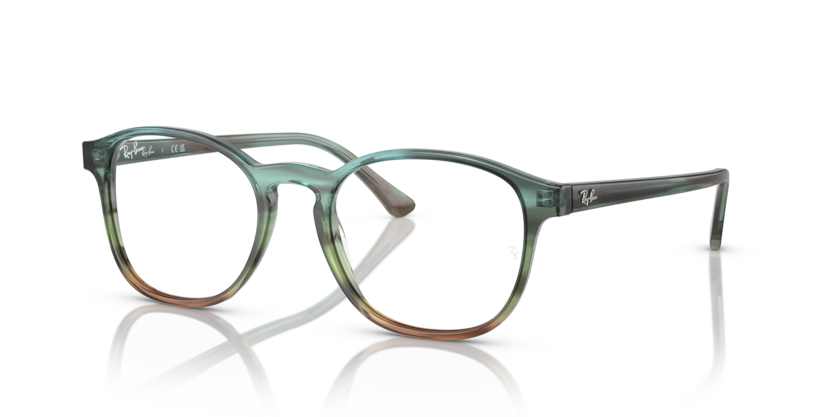  clear/striped blue green