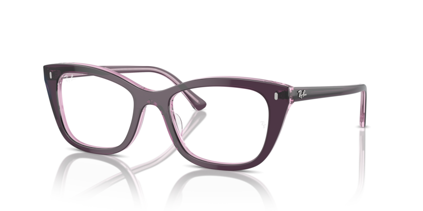  clear/violet on transparent pink