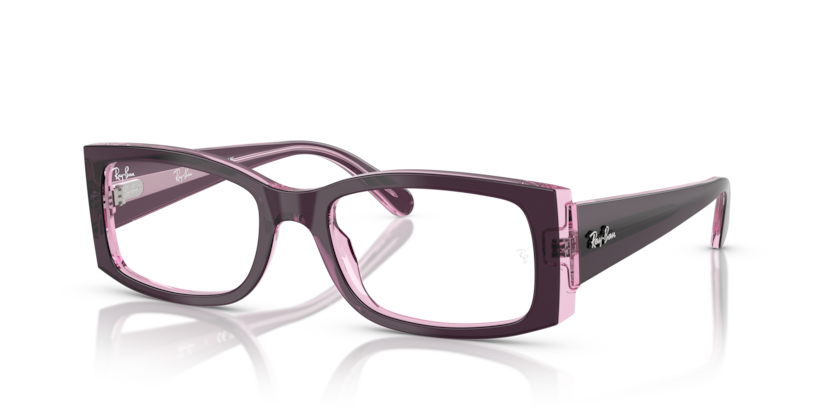  clear/violet on transparent pink