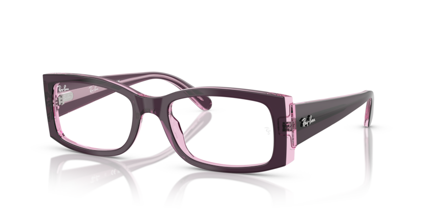  clear/violet on transparent pink