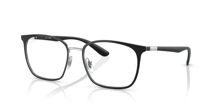  clear/black on silver