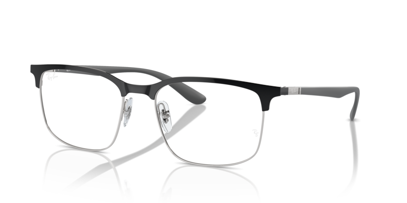  clear/black on silver