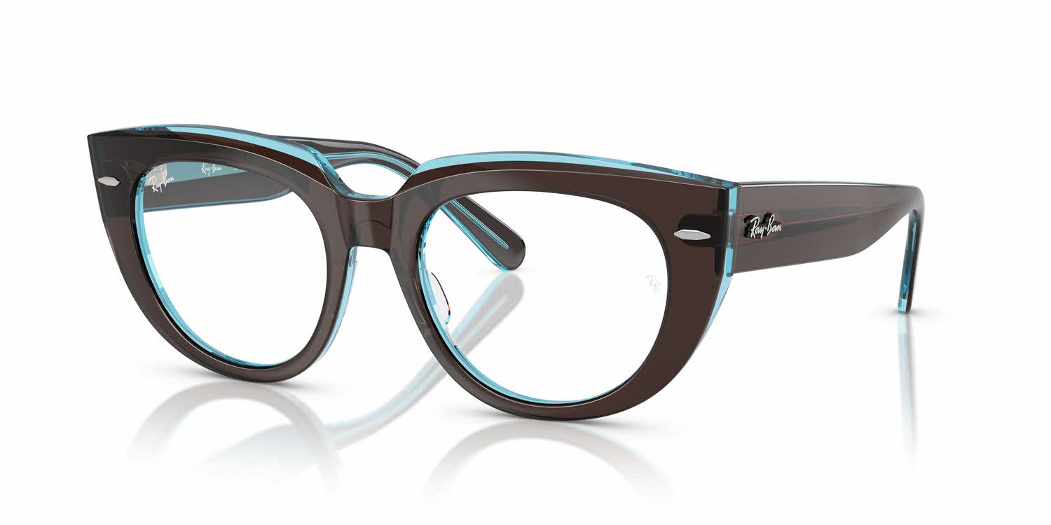  clear lens/brown on transparent blue