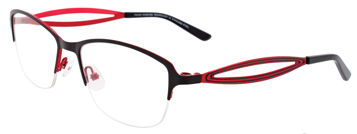  clear/mattblackandred