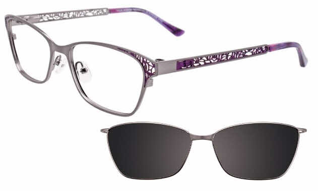  clip on lens/shiny grey purple w