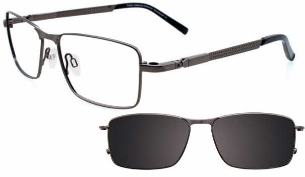  clear lens/satin grey with clip on lenses