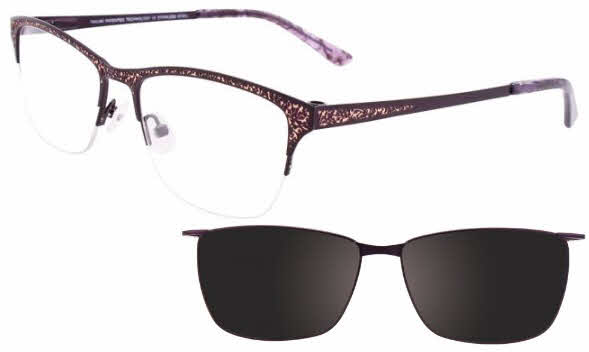  clear lens/matte plum light plum with clip on lens