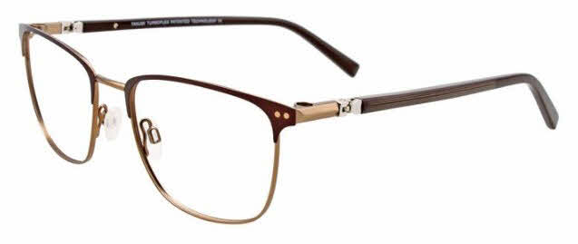  clear lens/matte brown gold with clip on lens