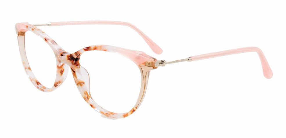  clear lens/brown white marbled light pink brown crystal with polarized clip on lens