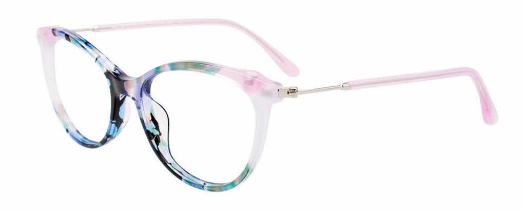  clear lens/blue green marbled light purple crystal with polarized clip on lens