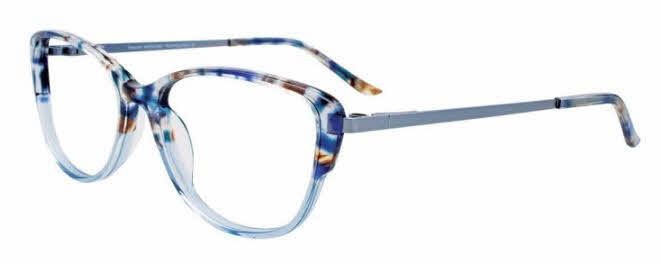  clear lens/crystal blue blue marbled with clip on lens