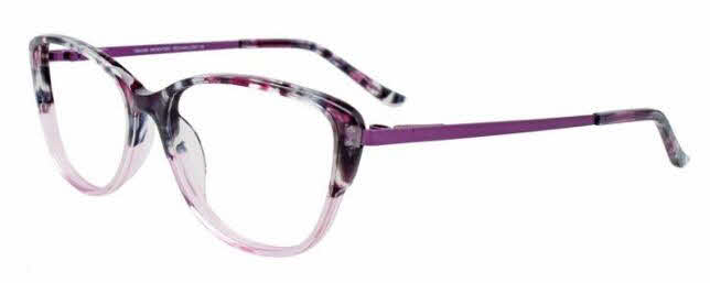  clear lens/crystal purple purple marbled with clip on lens