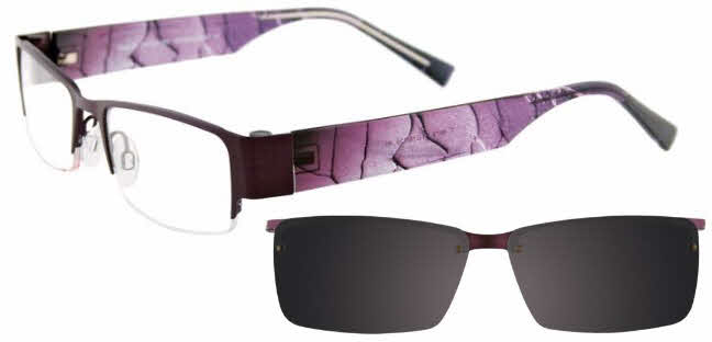  clear lens/satin violet with grey clip