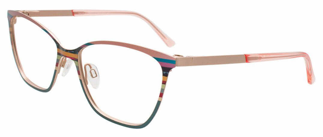  clear lens/pink green accent colors stripes