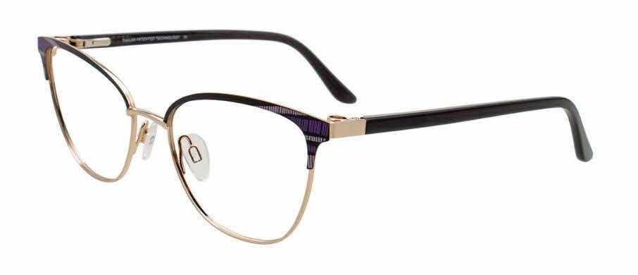  clear lens/black gold with pattern