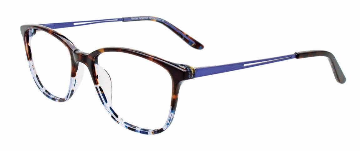  clear lens/blue marbled demi amber