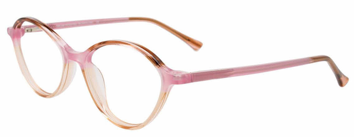  clear lens/brown pink peach crystal