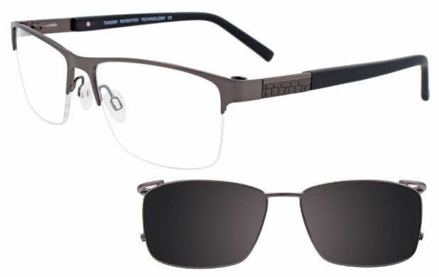  clear lens/satin dark grey with clip on lens