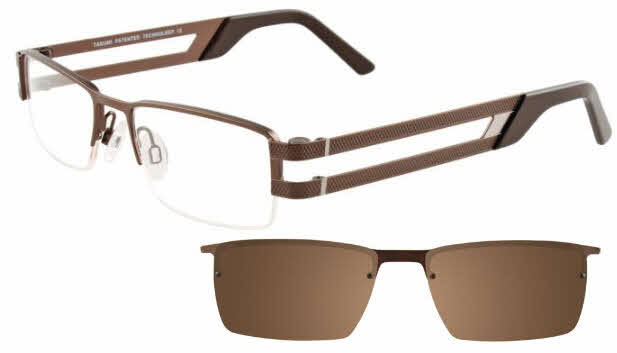  clear lens/satin brown silver with clip