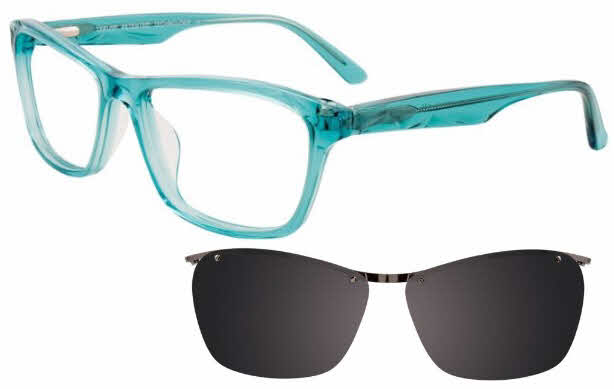  clear lens/clear aqua with grey clip