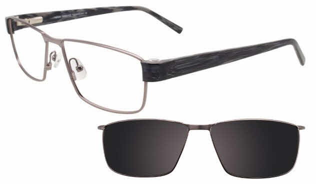  clear lens/satin dark grey with clip on lens