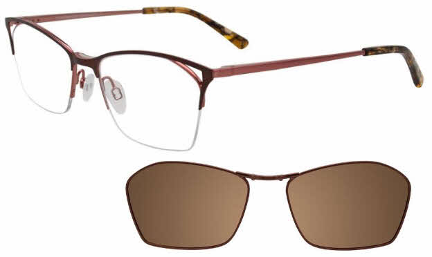  clear lens/satin brown bronze with clip on lens