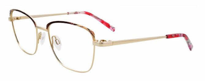  clear lens/burgundy shiny gold with clip on lens