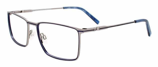  clear lens/matte steel dark blue with clip on lens
