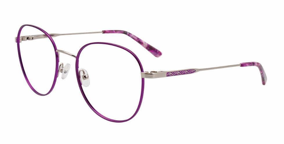  clear lens/satin violet shiny grey with polarized clip on lens