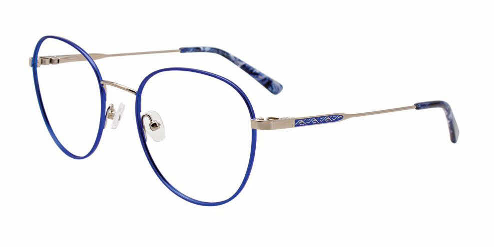  clear lens/satin blue shiny grey with polarized clip on lens